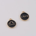 Détails des breloques Balance dorées avec émail noir pour la création de bijoux DIY - Balance / Noir