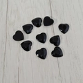 DIY αξεσουάρ 10mm μαύρα ακρυλικά πετράδια καρδιά για χειροποίητες κατασκευές διακόσμηση - Μαύρο