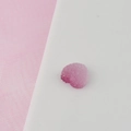 Pink heart shaped gradient gummy resin cabochon with frosted sugar texture for DIY crafts - Purple Heart Style