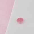 Pink heart-shaped resin charm with sugar-coated texture for DIY hair accessories - Rose Red Heart Style