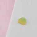 Gradient yellow to green gummy candy charm with sugar coating for DIY crafts - Yellow Heart Style