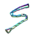 Regenboogkleurige roestvrijstalen ketting met kleurrijke metalen schakels voor heren en dames - 60CM / Veelkleurig 3mm