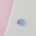 Purple and blue gradient heart resin charm with sugar texture for DIY crafts - Blue Heart Style