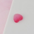 Pink heart-shaped gummy resin charm with sugar coating for DIY craft hair accessories - Large Rose Red Heart Style