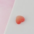 DIY craft resin heart gummy charm with gradient pink red colors and sugar coating effect - Large Orange Red Heart Style