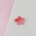 Pink gradient star-shaped resin gummy charm with sugar frost texture for DIY crafts - Large Rose Red Star Style