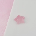 Pink star shaped gummy resin bead with sugar matte texture for DIY jewelry making - Large Pink Star Style