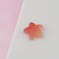Star-shaped gradient resin charm with orange-pink sugar coating for DIY crafts - Large Orange Red Star Style