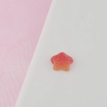Pink and orange gradient star gummy resin charm with realistic sugar frosting texture - Orange Red Star Style