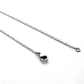 Gepolijste roestvrijstalen kruisketting halsketting met stevige karabijnsluiting - Lengte 45cm + 5cm Verlenging / Breedte 1.6mm Staalkleur
