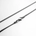Minimalistische zilveren slangenketting van roestvrij staal met een stevige karabijnsluiting - Lengte 65CM / Vierkante Slangenketting / 2mm