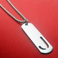 Unisex silver stainless steel box chain necklace featuring a hollow letter J pendant - Letter J