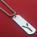 Titanium steel rectangle pendant necklace with hollow Y letter on red fabric - Letter Y