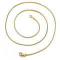 Minimalist gold stainless steel snake chain necklace with high-shine metallic finish - 45cm / 1.5mm / Gold