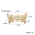 Hip hop vergulde grillz set met hol sterontwerp en zirkonia voor dames en heren - Set Tand Grillz Boven En Beneden (S00056G)
