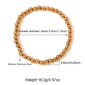 Detail shot showing 0.20-inch 18K gold-plated stainless steel beads and 3.15-inch diameter - 5mm / Gold
