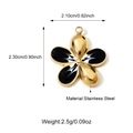 Tabella delle dimensioni per ciondolo a fiore in acciaio inossidabile da 2,1 cm - Nero (25N06663G-3)