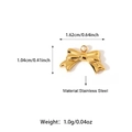 Polished 18K gold butterfly bow pendant charm in stainless steel for DIY jewelry - Gold Polished Elegant Bow Style (25N06321G)