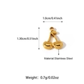 Pendaglio a forma di ciliegia in acciaio inossidabile placcato oro 18K con dimensioni - Ciondolo a Forma di Ciliegia Dorata (25N06319G)