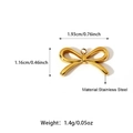 Polished 18K gold bow-shaped stainless steel pendant DIY accessory for jewelry making - Gold Mirror Bow Style (25N06328G)