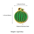 Watermelon slice stainless steel pendant for DIY jewelry with size and weight metrics - Watermelon Style (25N06497G-1)