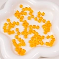 Amber orange faceted glass cube beads for DIY jewelry making handmade necklaces - Orange