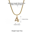 Collana a catena serpente dorata con ciondolo numero 4 e strass trasparenti - Oro 4