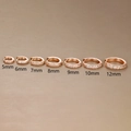 Rose gold micro-pave zircon hoop earrings in seven sizes from 5mm to 12mm diameter - 10mm / Rose Gold White Zirconia (E1014A)