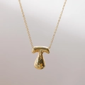Collier plaqué or 18 carats avec un pendentif lettre T en forme de ballon - Lettre T (T)