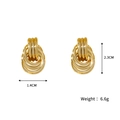 Boucles d'oreilles multicouches géométriques dorées 18K avec finition métallique brillante - Style Anneau Multicouche (Style D)