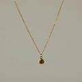 Minimalistische 18k vergoldete Kette mit rundem lila Zirkon Dezember Geburtsstein - 18K-Gold / Juni Lavendelviolett