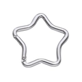 Moschettone a forma di stella in alluminio argento per accessori borsa fai da te - Forma a Stella / 1 Pezzo (49x48mm) / Argento