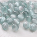 Light blue 10mm resin beads with pearlescent cat eye texture for DIY jewelry making - 10mm Diameter (Approx 1.5mm Hole) 10 Pcs/Pack / Gray