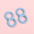 Himmelblaue 8-förmige Karabinerhaken aus Legierung für DIY-Schlüsselanhänger - Blau