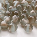 10mm round resin cat-eye beads with gray-green and brown stripes for DIY jewelry making - 10mm Diameter (Approx 1.5mm Hole) 10 Pcs/Pack / Grey Brown