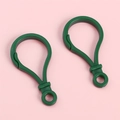 Dark green acrylic light bulb lobster clasp hooks for DIY keychain making and accessories - Dark Green