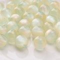 10mm iridescent green and cream resin beads for DIY jewelry making handmade bracelets - 10mm Diameter (Approx 1.5mm Hole) 10 Pcs/Pack / Light Green