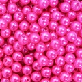 Macro view of hot pink ABS acrylic pearl beads with smooth coating for DIY jewelry - Light Rose