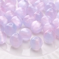 10mm purple resin beads with cat eye pearl luster for DIY jewelry making and crafts - 10mm Diameter (Approx 1.5mm Hole) 10 Pcs/Pack / Light Purple
