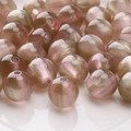 Pink and yellow dreamlike 10mm resin beads with swirl cat eye texture for DIY jewelry making - 10mm Diameter (Approx 1.5mm Hole) 10 Pcs/Pack / Brown