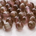 10mm resin cat eye beads in deep purple and grey-green for DIY jewelry making - 10mm Diameter (Approx 1.5mm Hole) 10 Pcs/Pack / Dark Coffee