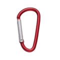 Moschettone a forma di D in alluminio rosso per portachiavi e accessori per borse - Forma a D / 1 Pezzo (24x46mm) / Rosso