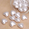 White heart-shaped baroque faux pearls for handmade DIY jewelry and bracelets - Heart Style (#05)