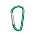 Moschettone in alluminio verde a forma di D per accessori borse e portachiavi fai-da-te - Forma a D / 1 Pezzo (24x46mm) / verde scuro