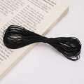 Black 1mm waxed polyester cord for DIY jewelry making and bracelet weaving - 10 Meters/Bag / Black