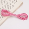 Pink 1mm polyester waxed cord roll for DIY braided bracelets and jewelry making - 10 Meters/Bag / Pink