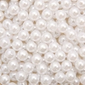 Lustrous white ABS acrylic faux pearl round beads with pre-drilled holes for DIY jewelry - 4mm 500g/Pack Approx 15000 Pcs / White