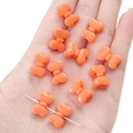 Perline a fiocco in acrilico arancione vivace per creazione di gioielli fai da te - Rosso Arancio