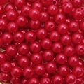 Vibrant red ABS faux pearl round spacer beads with holes for DIY jewelry making - 4mm 500g/Pack Approx 15000 Pcs / Red