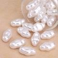 Irregular white baroque imitation pearls drop shape beads for DIY jewelry making - Ship Field Style (#14)